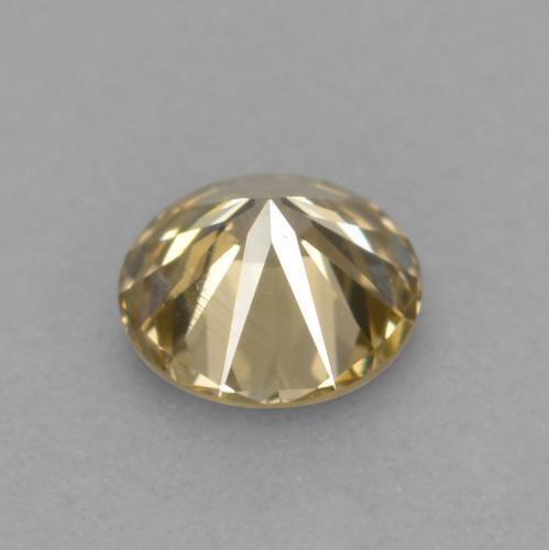 Diamond Gemstone in 3.2 mm Size for Sale, Diamond Stone in Cognac Color