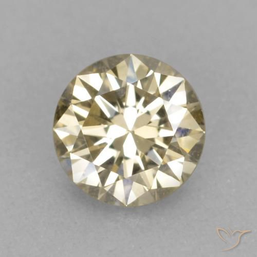 0.14 ct Brown Diamond, 3.4 mm Diamond Cut From India, Photo A