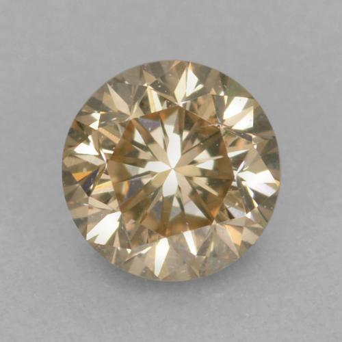 0.21 ct Brown Diamond Gemstone, Diamond Gem in Diamond-Cut Shape for Sale.