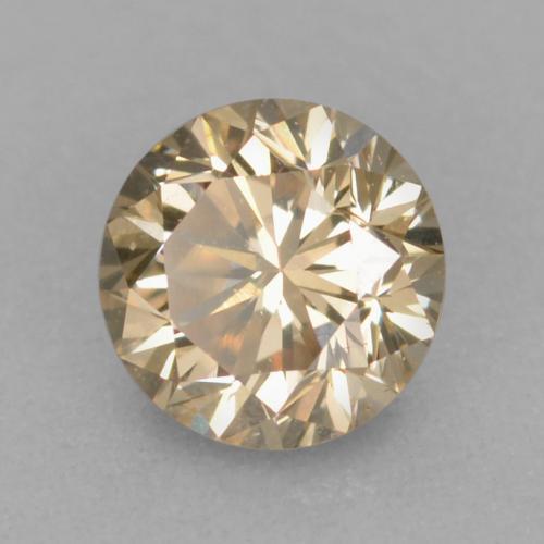 0.21 ct Brown Diamond Stone, Natural Diamond in Diamond-Cut Shape for Sale