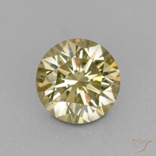 0.25 ct Yellow Diamond, 3.9 mm Diamond Cut From India, Photo A