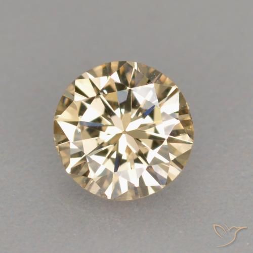 0.25 ct Golden Diamond Gemstone, Diamond Gem in Diamond-Cut Shape for Sale.