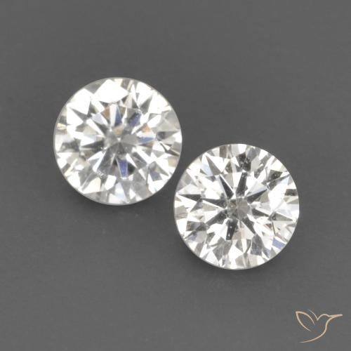 0.14 ct White Diamond, 2.6 mm Diamond Cut From India, Photo A