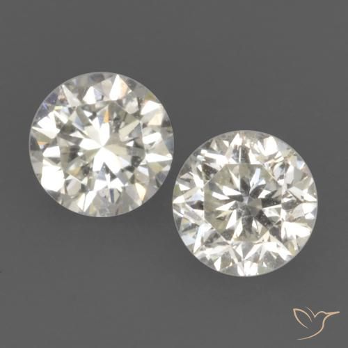 2,9mm Rund Diamant-Paar - Gewicht 0,21 ct gesamt / durchschnittl. 0,11 ct, Garantiert natürliche Edelsteine, Weiß Farbe in VVS-VS Reinheit, Mohs-Härte 10 - 10 Geeignet für den täglichen Gebrauch im Schmuck, Photo A