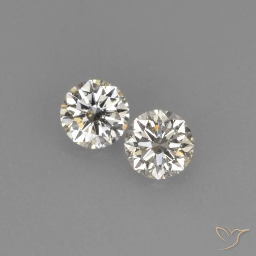 0.14 ctw White Diamond Gemstones, Diamond Gems in Diamond-Cut Shape for Sale.