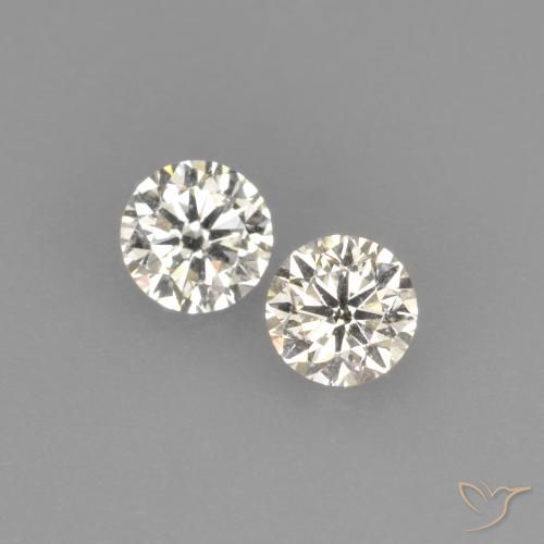 2 Stück runder weißer Diamant in der Größe 2,8mm, Gewicht 0,18 ct gesamt / durchschn. Je 0,09 ct, Weiß in VVS-VS Reinheit, Natürlicher Edelstein, Mohs-Härte 10 - 10 Geeignet für den täglichen Gebrauch im Schmuck , Produkt-ID: 565107, Photo A