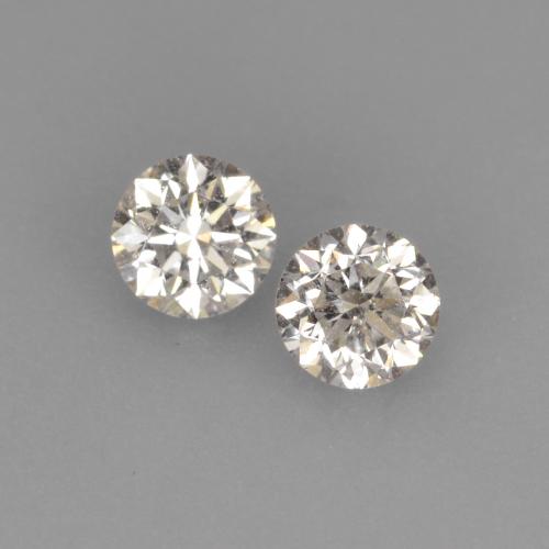 0.22 ctw White Diamond Gemstones, Diamond Gems in Diamond-Cut Shape for Sale.