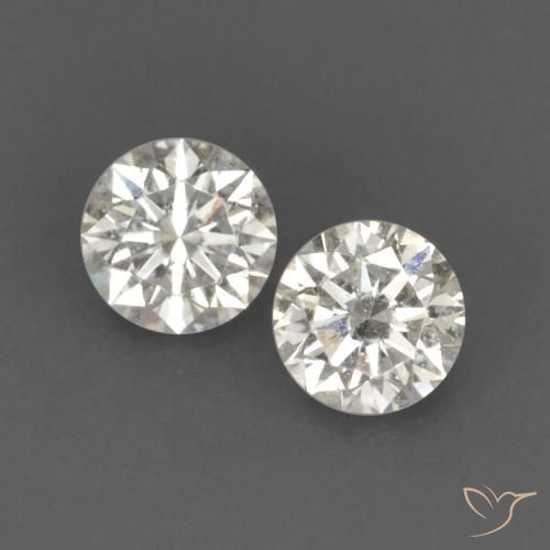 0.14 ct White Diamond, 2.7 mm Diamond Cut From India, Photo A