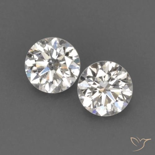 0.15 ctw White Diamond Gemstones, Diamond Gems in Diamond-Cut Shape for Sale.
