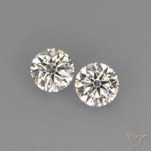 0.18ctw Natural J Diamond, Round, VVS-VS