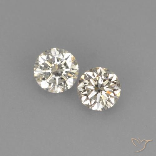0.17 ct White Diamond, 2.9 mm Diamond Cut From India, Photo A