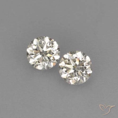 0.18ctw Natural L Diamond, Round, VVS-VS