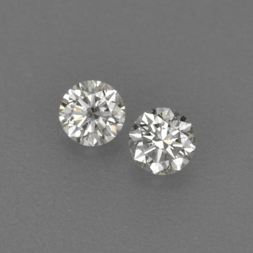 Paire de diamant Tour 2,6mm assorties - Poids total 0,14 ct / moyenne 0,07 ct chacune, couleur Blanc et pureté vvs-vs, pierre gemme naturelle Non traité, dureté de Mohs 10 à 10 convient aux bijoux de tous les jours, pierre de sagesse, ID produit: 567412, Photo A