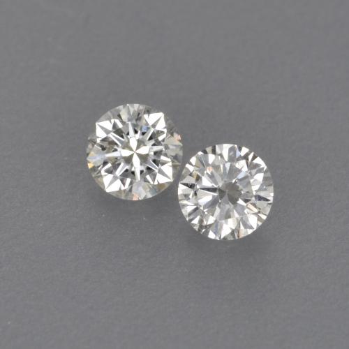 Paire de diamant Tour 2,7mm assorties - Poids total 0,14 ct / moyenne 0,07 ct chacune, couleur Blanc et pureté vvs-vs, pierre gemme naturelle Non traité, dureté de Mohs 10 à 10 convient aux bijoux de tous les jours, pierre de sagesse, ID produit: 567416, Photo A