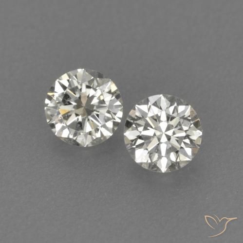 0.23 ctw White Diamond Gemstones, Diamond Gems in Diamond-Cut Shape for Sale.