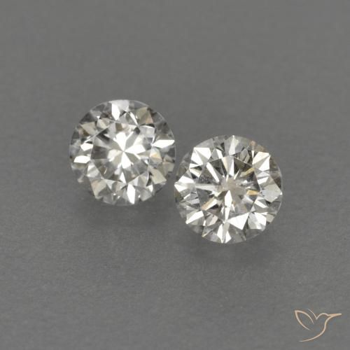 0.21 ctw White Diamond Gemstones, Diamond Gems in Diamond-Cut Shape for Sale.