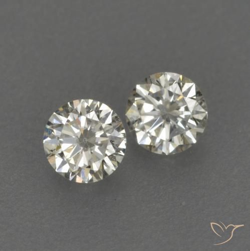 Paire de diamant Tour 2,8mm - Poids total 0,13 ct / moyenne 0,07 ct chaque, pierre gemme naturelle Non traité, couleur Blanc avec pureté vvs-vs, dureté Mohs 10 à 10 convient aux bijoux de tous les jours, pierre de sagesse, Photo A