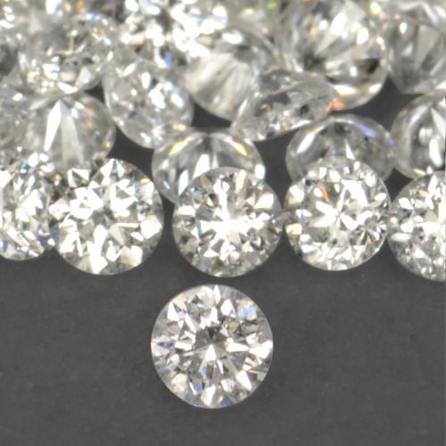 0.03 ctw White Diamond Gemstones, Diamond Gems in Diamond-Cut Shape for Sale.