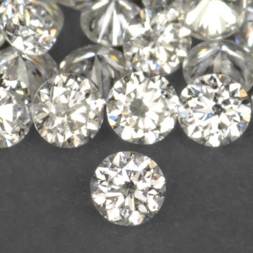 0.16 ctw White Diamond Gemstones, Diamond Gems in Diamond-Cut Shape for Sale.