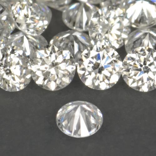 Diamond Gemstones in 1.6 mm Size for Sale, Diamond Stones in Warm White Color