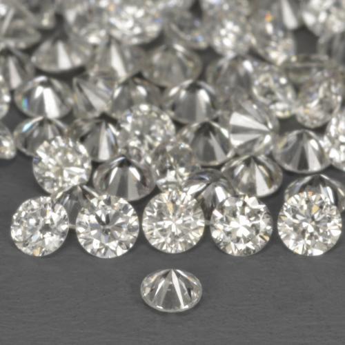 Diamond Gemstones in 1.4 mm Size for Sale, Diamond Stones in Warm White Color