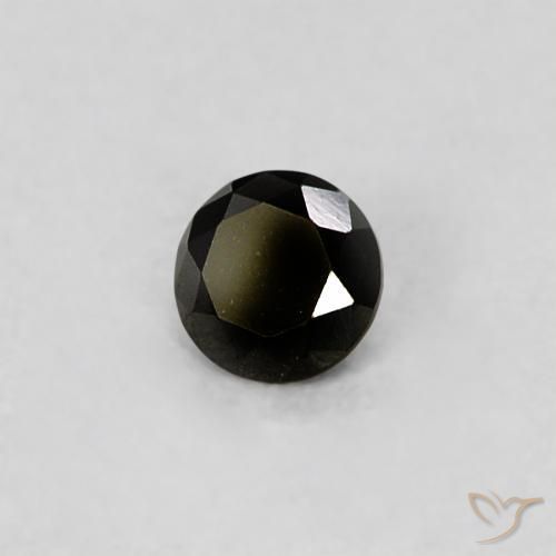 0.09 ct Black Diamond Stone, Natural Diamond in Diamond-Cut Shape for Sale