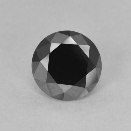 6mm Diamond-cut Black Diamond from India, Weight of 0.95ct, Natural untreated Gemstone in Opaque Clarity, 1pc Diamond - Color: Black, Mohs Hardness of 10 - 10 suitable for daily wear jewelry, Photo A