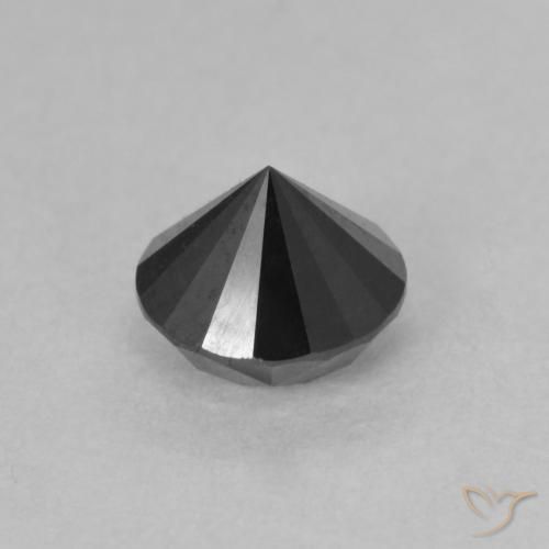 Diamond Gemstone in 5.5 mm (calibrated) Size for Sale, Diamond Stone in Black Color