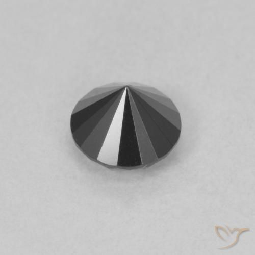 Diamond Gemstone in 5 mm (calibrated) Size for Sale, Diamond Stone in Black Color