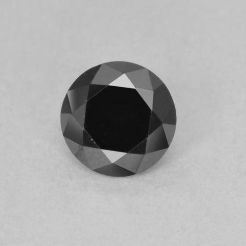 0.66ct Diamond-cut Black Diamond from India, Dimension 5.3mm, Natural untreated Gemstone, Opaque Clarity, 1 piece Diamond in Black Color, Mohs Hardness of 10 - 10 suitable for daily wear jewelry, Photo A