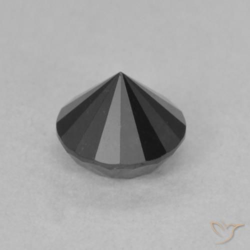 Diamond Gemstone in 5 mm (calibrated) Size for Sale, Diamond Stone in Black Color
