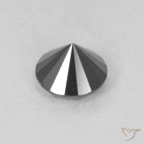 Diamond Gemstone in 5 mm (calibrated) Size for Sale, Diamond Stone in Black Color