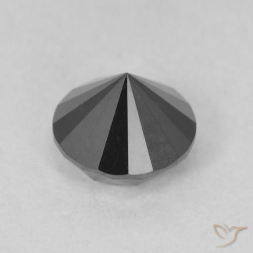 Diamond Gemstone in 5.5 mm (calibrated) Size for Sale, Diamond Stone in Black Color