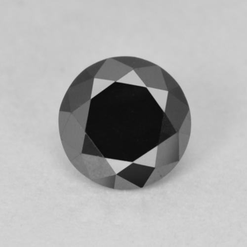 Diamant Noire diamond-cut 0,72 ct de l'Inde, dimension 5,3mm, pierre gemme naturelle Non traité, pureté Opaque , 1 pièce Diamant de couleur Noire, dureté Mohs de 10 à 10 convient aux bijoux de tous les jours, pierre de sagesse, Photo A