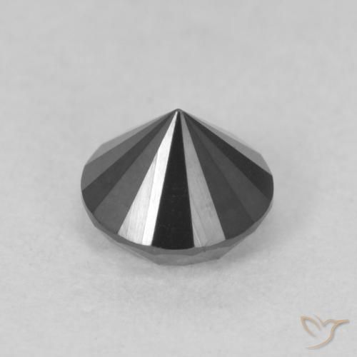 Diamond Gemstone in 5.5 mm (calibrated) Size for Sale, Diamond Stone in Black Color