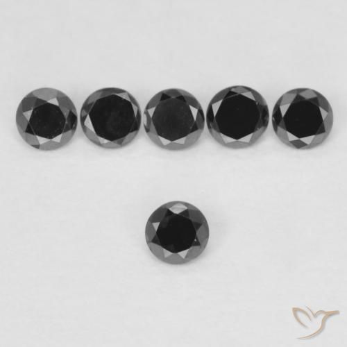 Diamante Nero Taglio brillante 2,1mm - Peso medio. 0,05 ct ciascuno, 2,1mm Diamante venduta per pezzo, colore: Nero, purezza: Opaque, pietra preziosa naturale non trattati, durezza Mohs 10 - 10 adatto per gioielli da indossare ogni giorno, Photo A