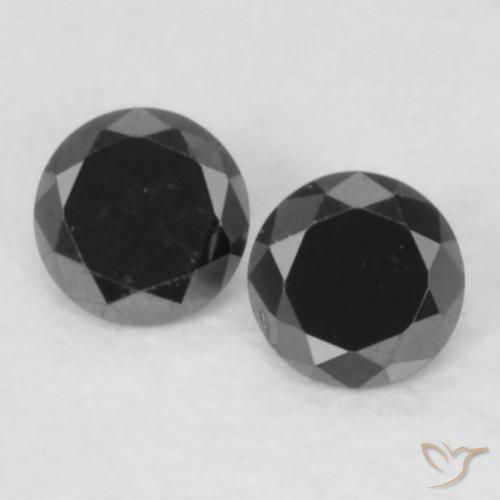 0.11 ct Black Diamond, 2.3 mm Diamond Cut From India, Photo A