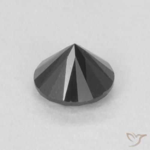Diamond Gemstone in 2.6 mm (calibrated) Size for Sale, Diamond Stone in Black Color
