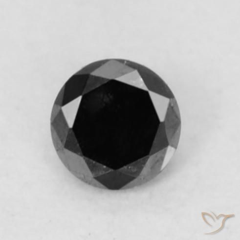 0.05 ct Black Diamond, 2.1 mm Diamond Cut From India, Photo A