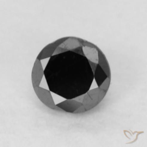 0.05 ct Black Diamond, 2.1 mm Diamond Cut From India, Photo A