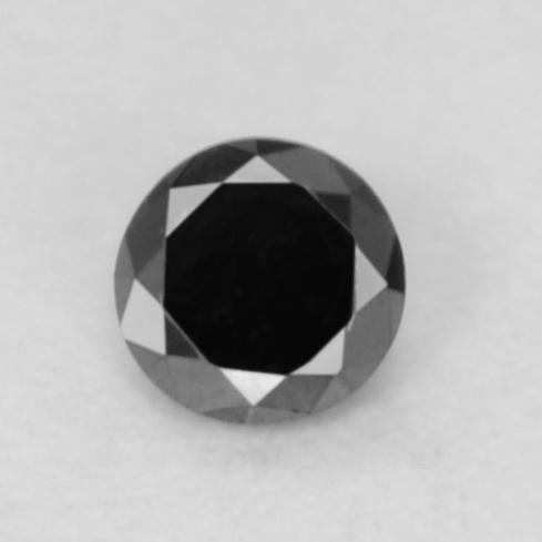 Diamante Negro Circular de 0.04 ct de India, dimensión 2,1mm, piedra preciosa natural No tratado, claridad Opaco, Diamante Corte Diamante de 1 pieza, dureza de Mohs de 10 - 10 Adecuado para joyas de uso diario , Photo A