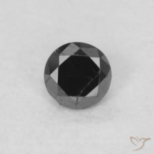 1,9mm schwarzer Diamant im Diamanten-Schliff aus Indien, Gewicht 0,04 ct, Garantiert echter Edelstein in Opaque Reinheit, 1 Stück Diamant - die Farbe ist Schwarz, Mohs-Härte von 10 - 10 Geeignet für den täglichen Gebrauch im Schmuck, Photo A