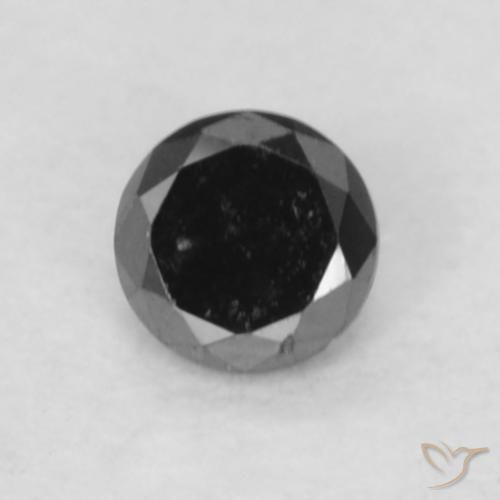 0.06 ct Black Diamond, 2.3 mm Diamond Cut From India, Photo A