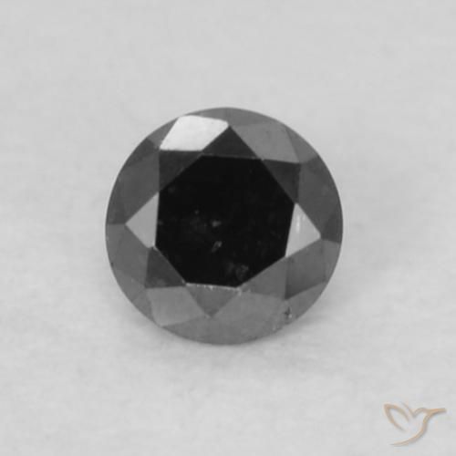 0.05ct Natural Black Diamond, Round, Opaque