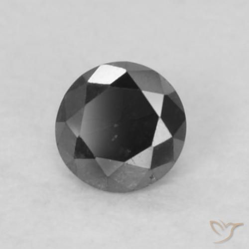 0.05 ct Black Diamond Stone, Natural Diamond in Diamond-Cut Shape for Sale