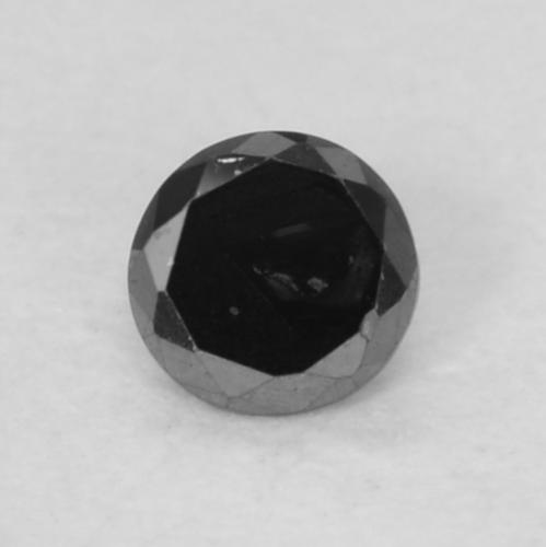Diamant Noire Tour 2,3mm de l'Inde, poids de 0,05 ct, pierre gemme naturelle Non traité de pureté Opaque , 1 pièce de diamant diamond-cut, couleur : Noire, dureté de Mohs de 10 à 10 convient aux bijoux de tous les jours, pierre de sagesse, ID produit: 676935, Photo A