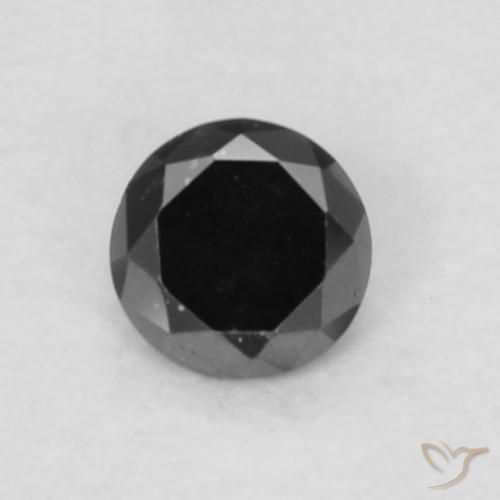 0.05ct Natural Black Diamond, Round, Opaque