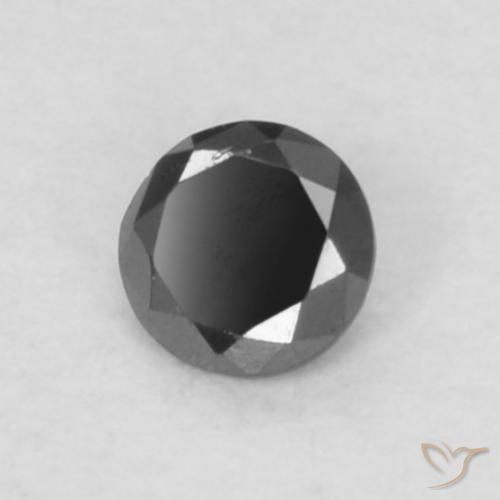 0.05 ct Black Diamond Stone, Natural Diamond in Diamond-Cut Shape for Sale