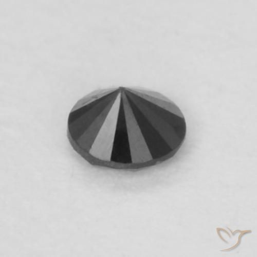 Diamond Gemstone in 2 mm (calibrated) Size for Sale, Diamond Stone in Black Color