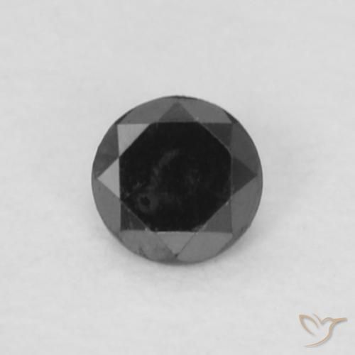 0.04 ct Black Diamond, 2.1 mm Diamond Cut From India, Photo A